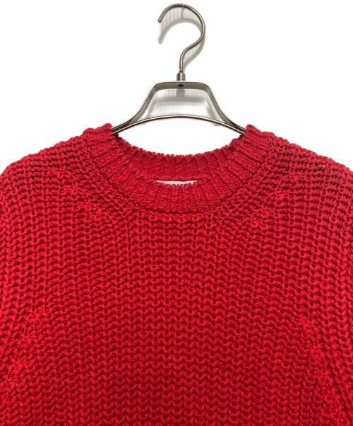 SLOANE（スローン）SLOANE (スローン) 3Gコットン畦編みクルーネック レッド サイズ:SIZE4の古着・服飾アイテム