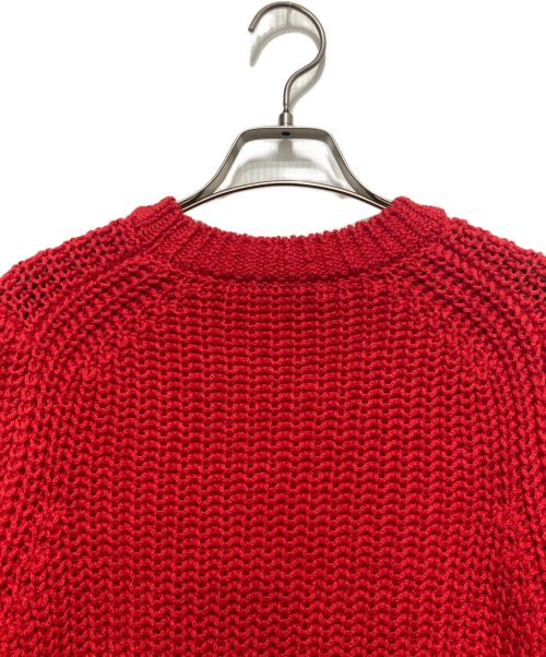 SLOANE（スローン）SLOANE (スローン) 3Gコットン畦編みクルーネック レッド サイズ:SIZE4の古着・服飾アイテム