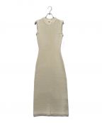 anuansアニュアンス）の古着「ブラッシュツイードニットワンピース」｜ホワイト