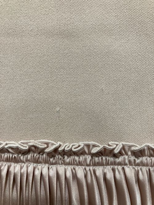 anuans（アニュアンス）anuans (アニュアンス) プリーツドッキングニットワンピース ピンク サイズ:Sの古着・服飾アイテム