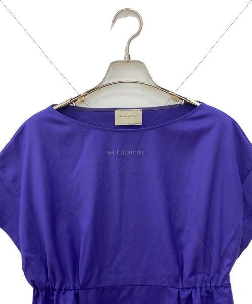 UNITED ARROWS（ユナイテッドアローズ）UNITED ARROWS (ユナイテッドアローズ) ツイル ダブルギャザー プルオーバー パープル サイズ:SIZE36の古着・服飾アイテム