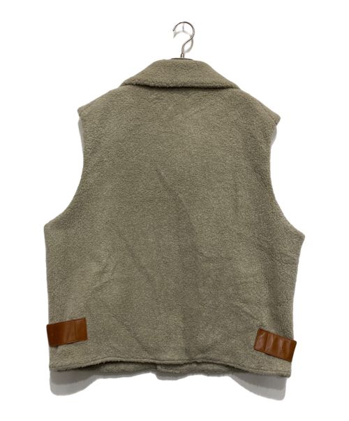 URU（ウル）URU (ウル) ACRYLIC WOOL BOA VEST グレー サイズ:SIZE2の古着・服飾アイテム
