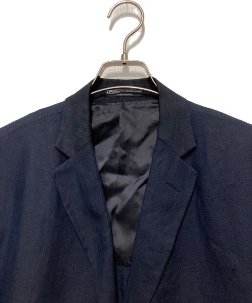 POLO RALPH LAUREN（ポロ・ラルフローレン）POLO RALPH LAUREN (ポロ・ラルフローレン) リネン3Bテーラードジャケット ネイビー サイズ:SIZE 46Rの古着・服飾アイテム