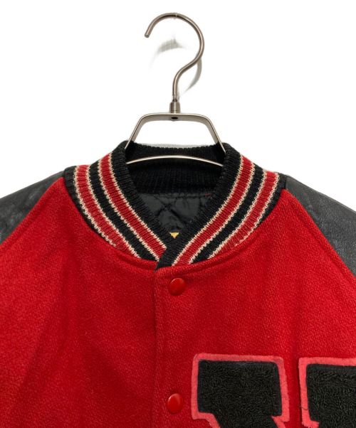 不明（フメイ）不明 (不明) 80’s TROPHY JACKETS レッド×ブラック サイズ:SIZE40の古着・服飾アイテム