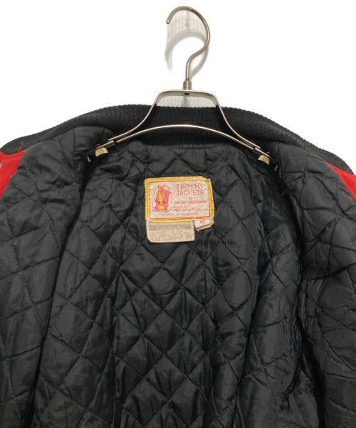 不明（フメイ）不明 (不明) 80’s TROPHY JACKETS レッド×ブラック サイズ:SIZE40の古着・服飾アイテム