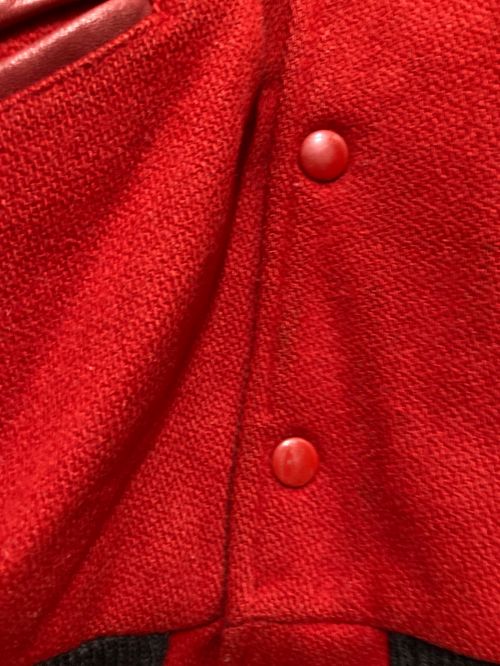 不明（フメイ）不明 (不明) 80’s TROPHY JACKETS レッド×ブラック サイズ:SIZE40の古着・服飾アイテム