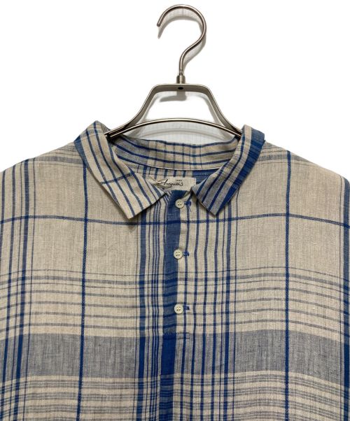 ichi（イチ）ichi (イチ) インディゴリネンチェックワンピース ベージュ×ブルー サイズ:Fの古着・服飾アイテム