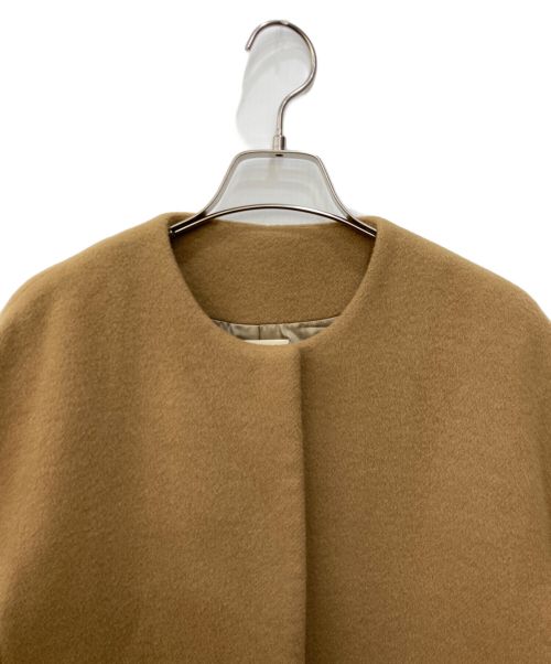 BACCA（バッカ）BACCA (バッカ) ラムウールノーカラーロングコート ブラウン サイズ:SIZE38の古着・服飾アイテム