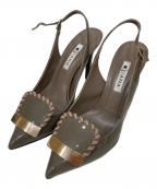 DAIANAダイアナ）の古着「オープンパンプス」｜グレー