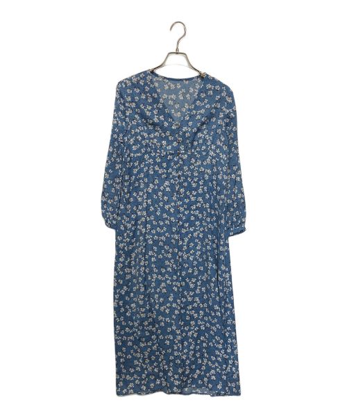 NOLLEY'S（ノーリーズ）NOLLEY'S (ノーリーズ) 花柄ワンピース ブルー サイズ:36 未使用品の古着・服飾アイテム