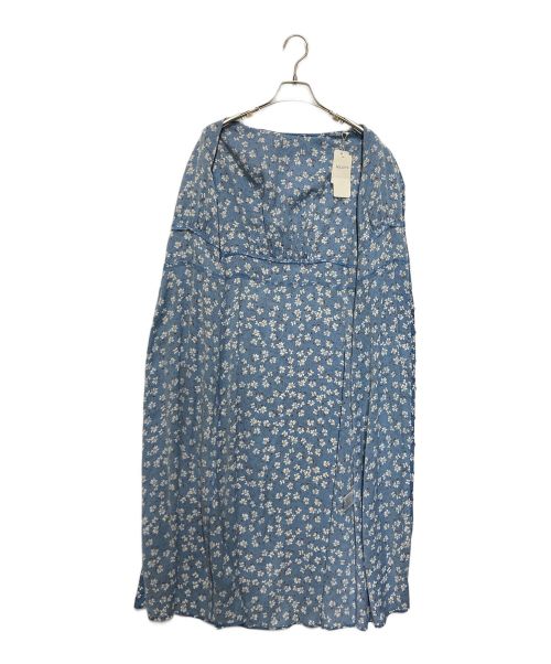 NOLLEY'S（ノーリーズ）NOLLEY'S (ノーリーズ) 花柄ワンピース ブルー サイズ:36 未使用品の古着・服飾アイテム