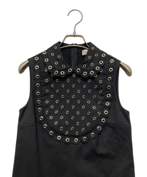 RED VALENTINO（レッドヴァレンティノ）RED VALENTINO (レッドヴァレンティノ) ノースリーブワンピース ブラック サイズ:SIZE38の古着・服飾アイテム