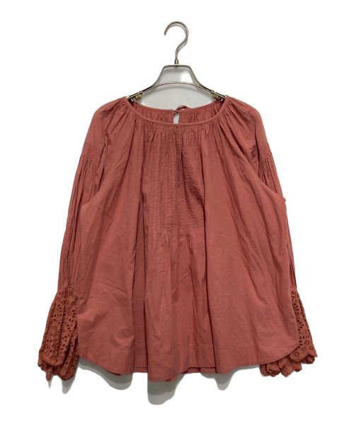 ne quittez pas（ヌキテパ）ne quittez pas (ヌキテパ) パゴタスリーブ ピンタックブラウス ピンク サイズ:不明の古着・服飾アイテム