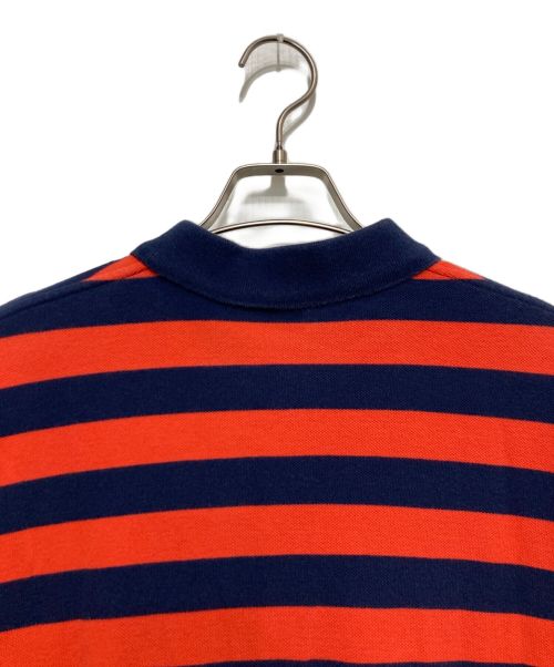 POLO RALPH LAUREN（ポロ・ラルフローレン）POLO RALPH LAUREN (ポロ・ラルフローレン) ポロシャツ オレンジ×ネイビー サイズ:Ⅿの古着・服飾アイテム