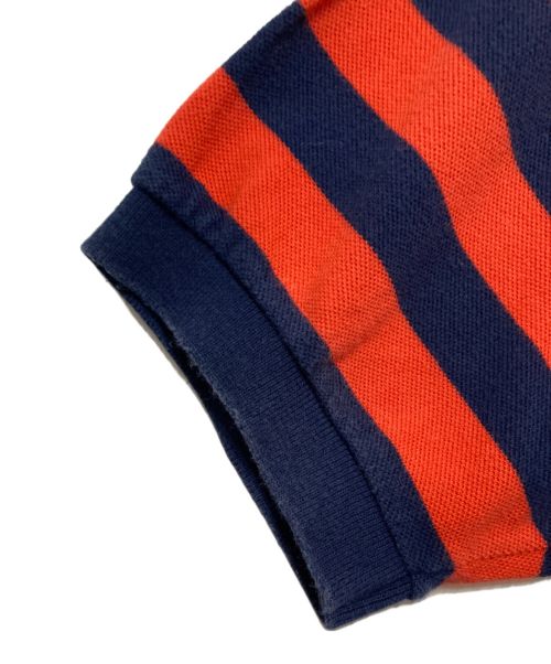 POLO RALPH LAUREN（ポロ・ラルフローレン）POLO RALPH LAUREN (ポロ・ラルフローレン) ポロシャツ オレンジ×ネイビー サイズ:Ⅿの古着・服飾アイテム