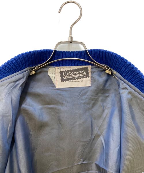 COLEMAN Knitting MILLS（コールマンニッティングミルズ）COLEMAN Knitting MILLS (コールマンニッティングミルズ) スタジャン ブルー サイズ:SIZE40の古着・服飾アイテム