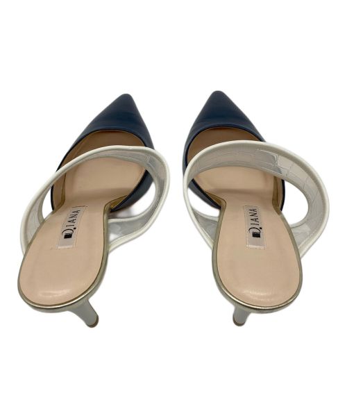 DIANA（ダイアナ）DIANA (ダイアナ) PVCトゥクローズミュール ネイビー サイズ:Mの古着・服飾アイテム