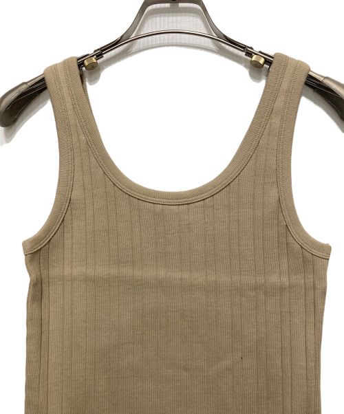 Spick and Span（スピックアンドスパン）Spick and Span (スピックアンドスパン) スーピマランダム針抜きリブタンクトップ ブラウン サイズ:FREEの古着・服飾アイテム