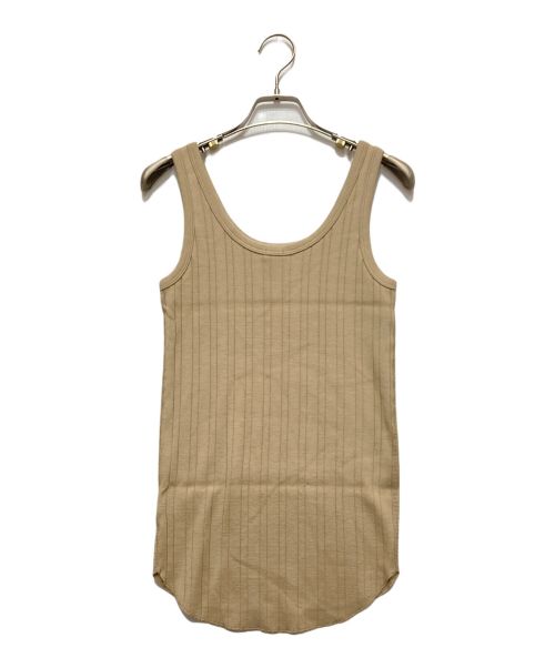 Spick and Span（スピックアンドスパン）Spick and Span (スピックアンドスパン) スーピマランダム針抜きリブタンクトップ ブラウン サイズ:FREEの古着・服飾アイテム