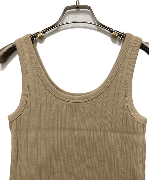 Spick and Span（スピックアンドスパン）Spick and Span (スピックアンドスパン) スーピマランダム針抜きリブタンクトップ ブラウン サイズ:FREEの古着・服飾アイテム