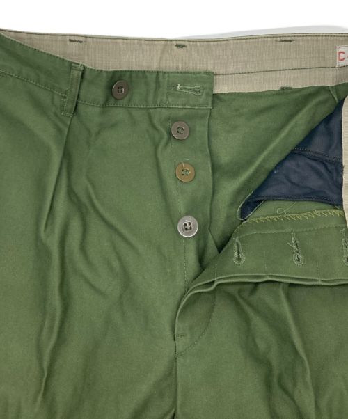 スウェーデン軍タックパンツ（スウェーデン軍タックパンツ）スウェーデン軍タックパンツ (スウェーデン軍タックパンツ) スウェーデン軍タックパンツ カーキ サイズ:SIZE C48の古着・服飾アイテム