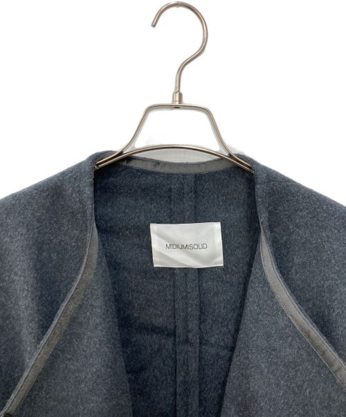 MIDIUMISOLID（ミディウミソリッド）MIDIUMISOLID (ミディウミソリッド) ノーカラーコート グレー サイズ:SIZE38の古着・服飾アイテム
