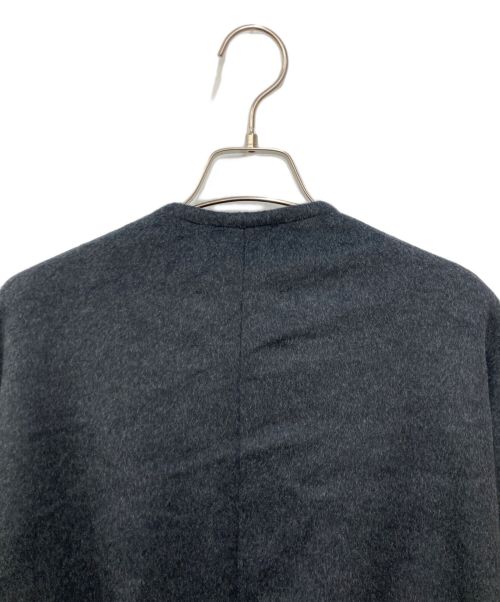 MIDIUMISOLID（ミディウミソリッド）MIDIUMISOLID (ミディウミソリッド) ノーカラーコート グレー サイズ:SIZE38の古着・服飾アイテム