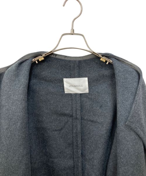 MIDIUMISOLID（ミディウミソリッド）MIDIUMISOLID (ミディウミソリッド) ノーカラーコート グレー サイズ:SIZE38の古着・服飾アイテム