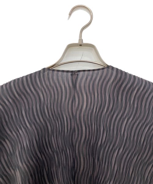 PLEATS PLEASE（プリーツプリーズ）PLEATS PLEASE (プリーツプリーズ) プリーツカーディガン グレー サイズ:SIZE3の古着・服飾アイテム