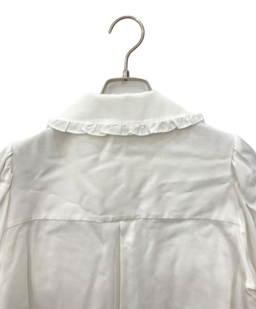 HER LIP TO（ハーリップトゥ）HER LIP TO (ハーリップトゥ) レースポケットコットンブレンドブラウス ホワイト サイズ:Mの古着・服飾アイテム