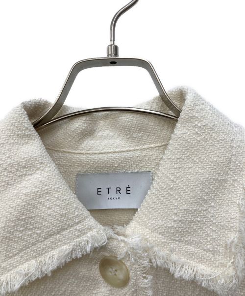 ETRE TOKYO（エトレトウキョウ）ETRE TOKYO (エトレトウキョウ) ツイードジャケット ホワイト サイズ:Mの古着・服飾アイテム