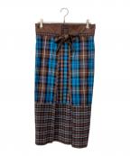 HaaTハート）の古着「ラップスカート」｜ブラウン