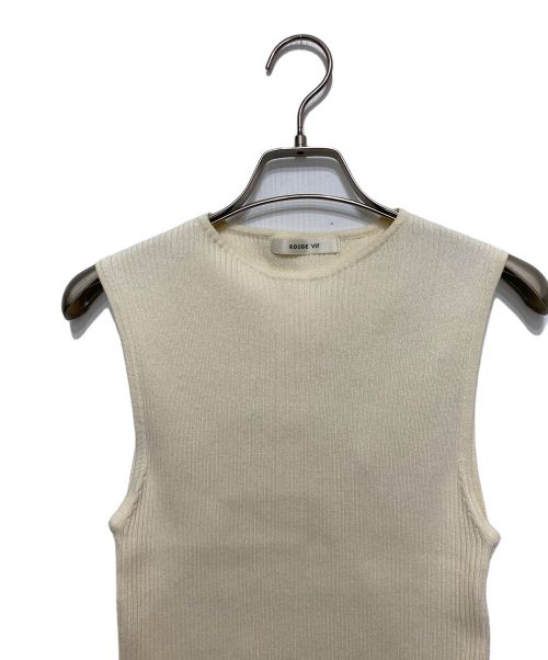 Rouge vif（ルージュヴィフ）Rouge vif (ルージュヴィフ) ノースリーブニット ホワイト サイズ:不明の古着・服飾アイテム