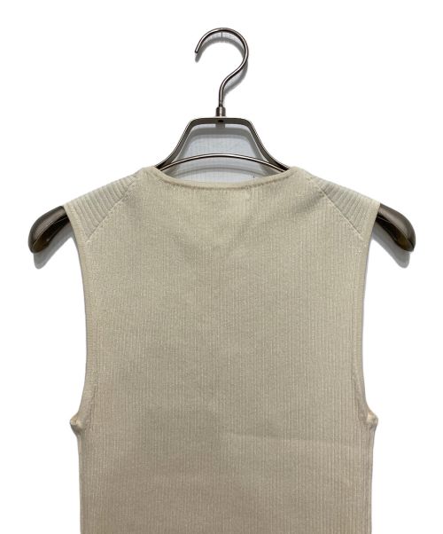 Rouge vif（ルージュヴィフ）Rouge vif (ルージュヴィフ) ノースリーブニット ホワイト サイズ:不明の古着・服飾アイテム