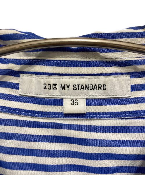 23区（ニジュウサンク）23区 (ニジュウサンク) CANCLINI ベーシックシャツ ブルー サイズ:36の古着・服飾アイテム