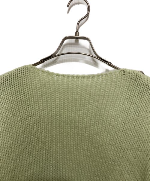 HER LIP TO（ハーリップトゥ）HER LIP TO (ハーリップトゥ) Mohair-blend Knit Pullover　モヘアブレンドニットプルオーバー グリーン サイズ:FREE 未使用品の古着・服飾アイテム