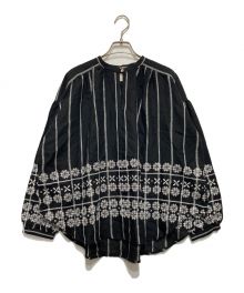 TSUHARU by samansa Mos2×bulbul（ツハル バイ サマンサモスモス×バルバル）の古着「リネンブラウス」｜ブラック