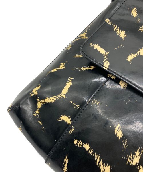 TORY BURCH（トリーバーチ）TORY BURCH (トリーバーチ) チェーンショルダーバッグ ブラック×イエローの古着・服飾アイテム