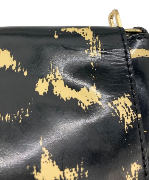 TORY BURCH（トリーバーチ）TORY BURCH (トリーバーチ) チェーンショルダーバッグ ブラック×イエローの古着・服飾アイテム