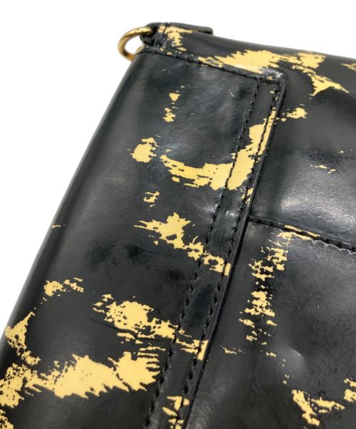 TORY BURCH（トリーバーチ）TORY BURCH (トリーバーチ) チェーンショルダーバッグ ブラック×イエローの古着・服飾アイテム