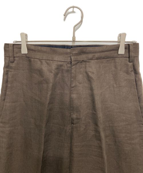edition（エディション）edition (エディション) リネンパンツ ブラウン サイズ:SIZE36の古着・服飾アイテム