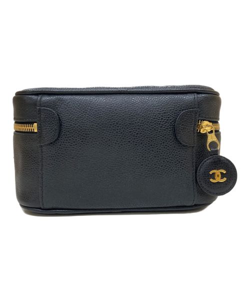 CHANEL（シャネル）CHANEL (シャネル) キャビアスキンバニティバッグ ブラックの古着・服飾アイテム