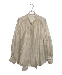 Spick and Span（スピック＆スパン）の古着「シアーリボンブラウス」｜ベージュ