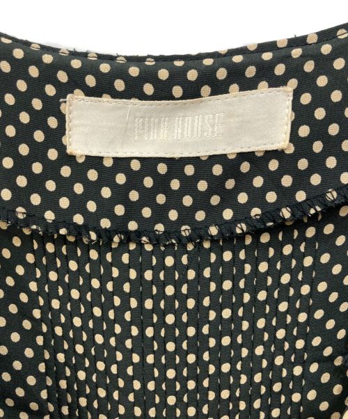 PINK HOUSE（ピンクハウス）PINK HOUSE (ピンクハウス) ドットワンピース ブラック サイズ:不明の古着・服飾アイテム