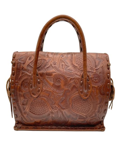 Carving Tribes（カービングトライブス）Carving Tribes (カービングトライブス) ハンドバッグ ブラウンの古着・服飾アイテム