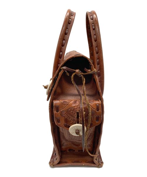 Carving Tribes（カービングトライブス）Carving Tribes (カービングトライブス) ハンドバッグ ブラウンの古着・服飾アイテム