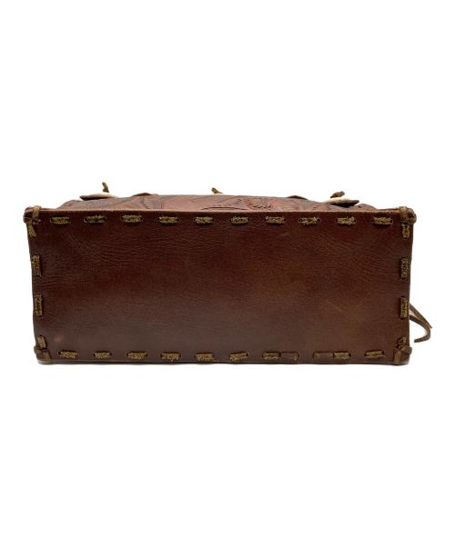 Carving Tribes（カービングトライブス）Carving Tribes (カービングトライブス) ハンドバッグ ブラウンの古着・服飾アイテム