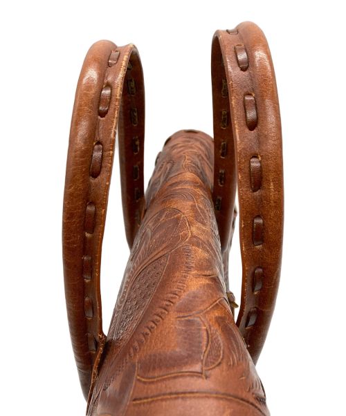 Carving Tribes（カービングトライブス）Carving Tribes (カービングトライブス) ハンドバッグ ブラウンの古着・服飾アイテム