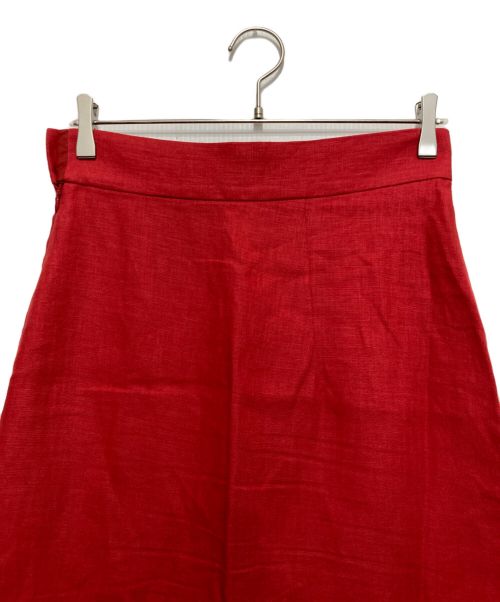 BACCA（バッカ）BACCA (バッカ) リネンロングセミタイトスカート レッド サイズ:SIZE36の古着・服飾アイテム