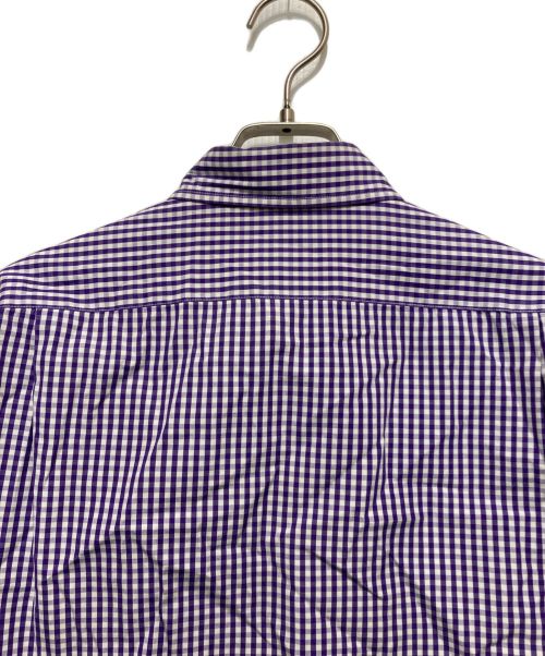 LACOSTE（ラコステ）LACOSTE (ラコステ) ギンガムチェックシャツ パープル サイズ:SIZE3の古着・服飾アイテム